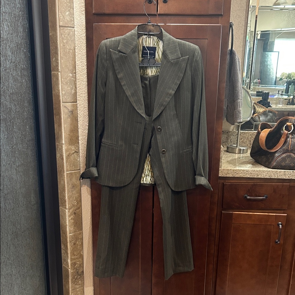 Classic Pinstripe Blazer and Pants Set